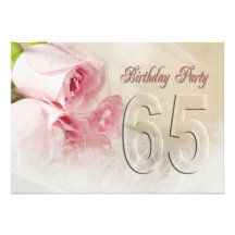 Birthday party invitation for 65 years