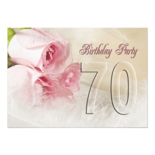 Birthday party invitation for 70 years