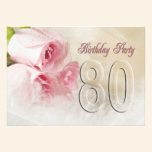 Birthday party invitation for 80 years invitations
