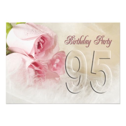 Birthday party invitation for 95 years