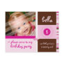 BIRTHDAY PARTY INVITATION :: grace - girl Post Card