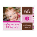 BIRTHDAY PARTY INVITATION :: grace - girl postcards