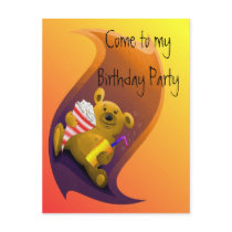 Birthday Party Invitation Hand Out Card postcards by dizzypixels Birthday Party Invitation Hand Out Card postcards