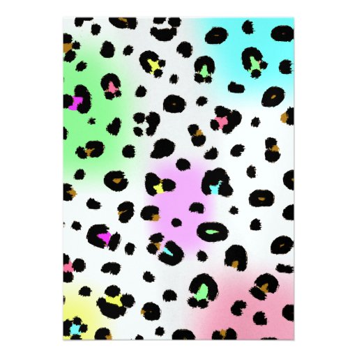 Birthday Party Invitation - Neon Airbrush Leopard