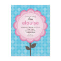 BIRTHDAY PARTY INVITATION :: numbered daisy 1 postcards