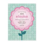 BIRTHDAY PARTY INVITATION :: numbered daisy 3 postcards