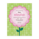 BIRTHDAY PARTY INVITATION :: numbered daisy 5 postcards