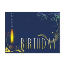 Birthday party invitation postcard