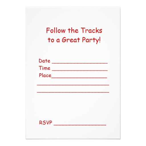 Birthday Party Invitation, Two-Sided, Yellow Train