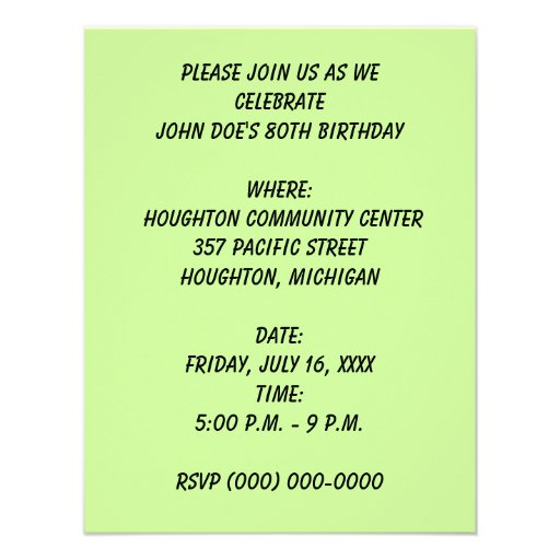 BIRTHDAY PARTY INVITATION -VINTAGE GREEN TRACTOR
