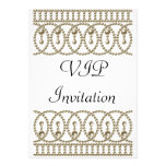 Birthday Party Invitation White Gold VIP