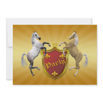 Birthday party invitation with coat of arms