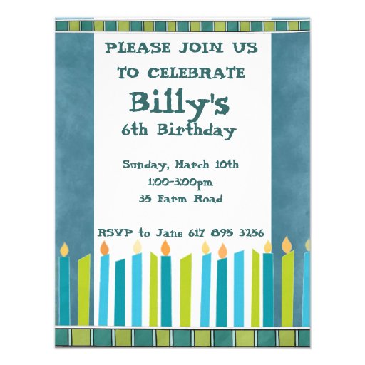 Birthday Party Invite (front side)