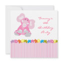 Birthday Party Invite with Cute Elephant invitation