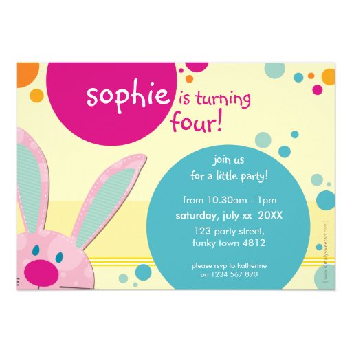 BIRTHDAY PARTY INVITES :: bunny's peeking 1L