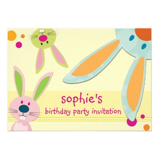 BIRTHDAY PARTY INVITES :: bunny's peeking 1L