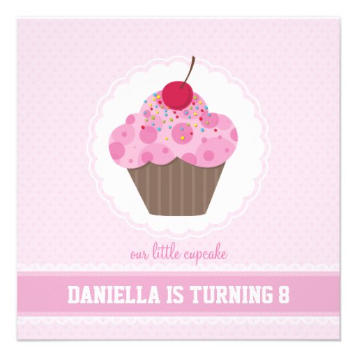 BIRTHDAY PARTY INVITES :: cupcake 6SQ