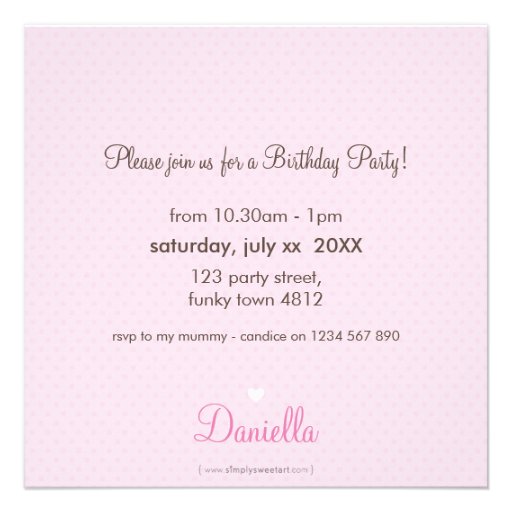 BIRTHDAY PARTY INVITES :: cupcake 6SQ