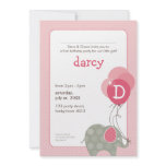 BIRTHDAY PARTY INVITES :: elephant + balloons 3P