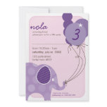 BIRTHDAY PARTY INVITES :: elephant + balloons 5P