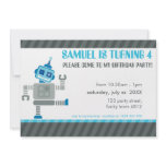 BIRTHDAY PARTY INVITES :: robot dancing 4L