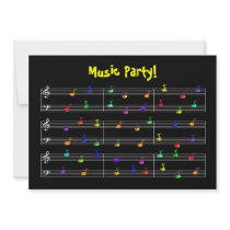 Birthday Party Music Customizable Invitation