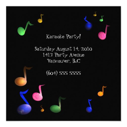 Birthday Party Music Customizable Invitation