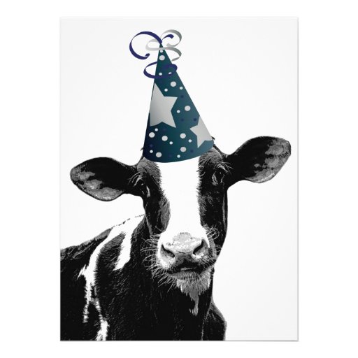 Birthday Party or Baby Shower Party Cow! Personalized Invite