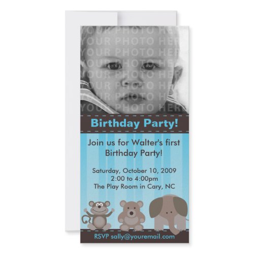Birthday Party Photo Card photocard