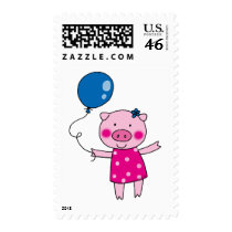 birthday party pig stamps