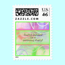 Birthday Party Postage stamps