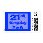 Birthday party postage stamp