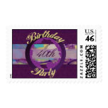 Birthday Party Purple swirl Stamp