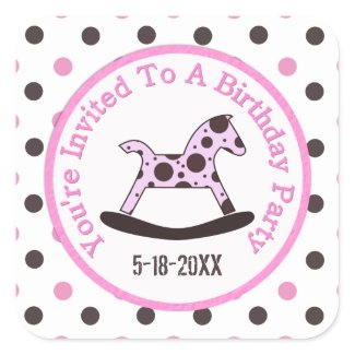 Horse Birthday Party on Birthday Party Postage Stamps