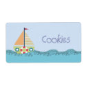 Birthday Party Sail Boat Yacht Stickers Labels label