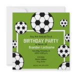Birthday Party - Soccer Field & Soccer Balls Custom Announcement