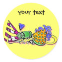 birthday party sticker