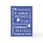 Birthday Party Subway Art Invitation Card