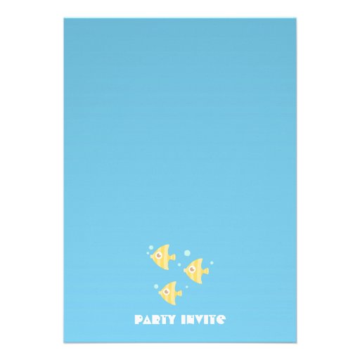 Birthday Party - Underwater theme with submarine Custom Invites