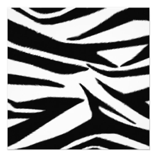 Birthday Party - Zebra Print & Pink Party Hat Invite