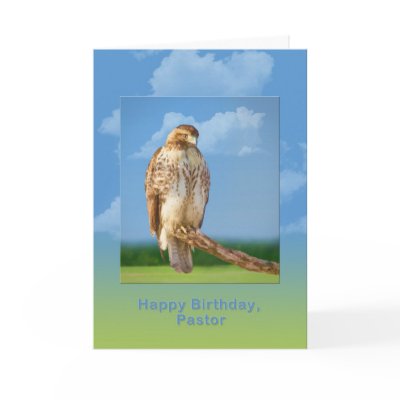 Birthday, Pastor, Rough Legged Hawk Bird Cards by GrandmaDee