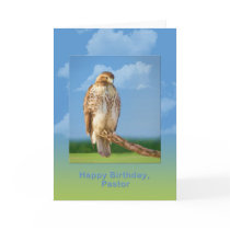 Birthday, Pastor, Rough Legged Hawk Bird Cards