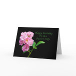 Birthday, Pastor’s Wife, Pink Garden Roses Card