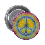 Birthday Peace Sign Tie Dye Flair Button