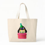 Birthday Penguin With Cake bag