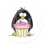 Birthday Penguin with Cupcake