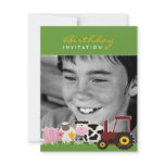 Birthday Photo Farm Card Custom Announcements
