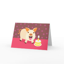 Birthday Pig & Cake Cards