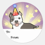 Birthday Pitbull / American Staffordshire Terrier Stickers