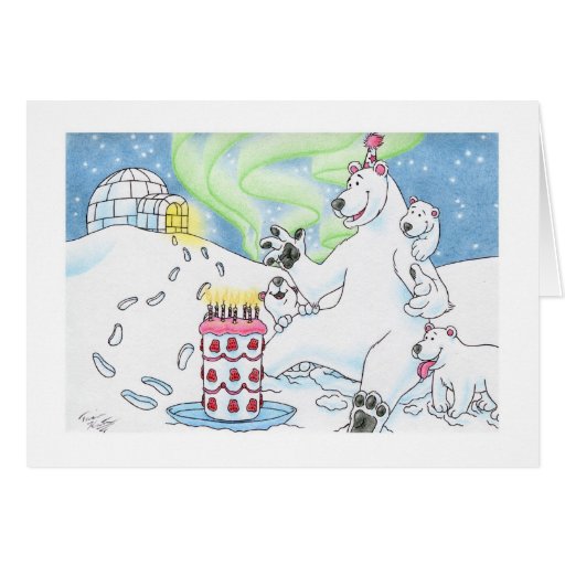 Birthday Polar Bear Card | Zazzle